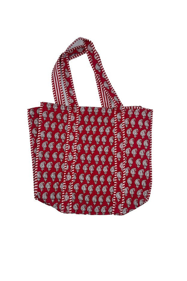 Large Quilted tote bag with inside pocket 