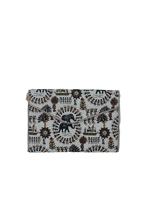 Small clutch bags with shoulder loops