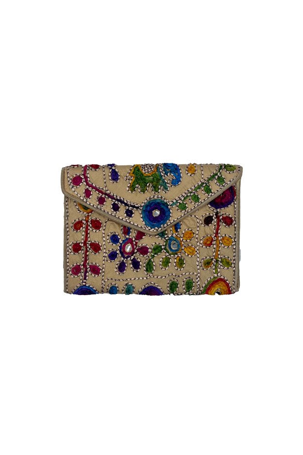 Small clutch bags with shoulder loops